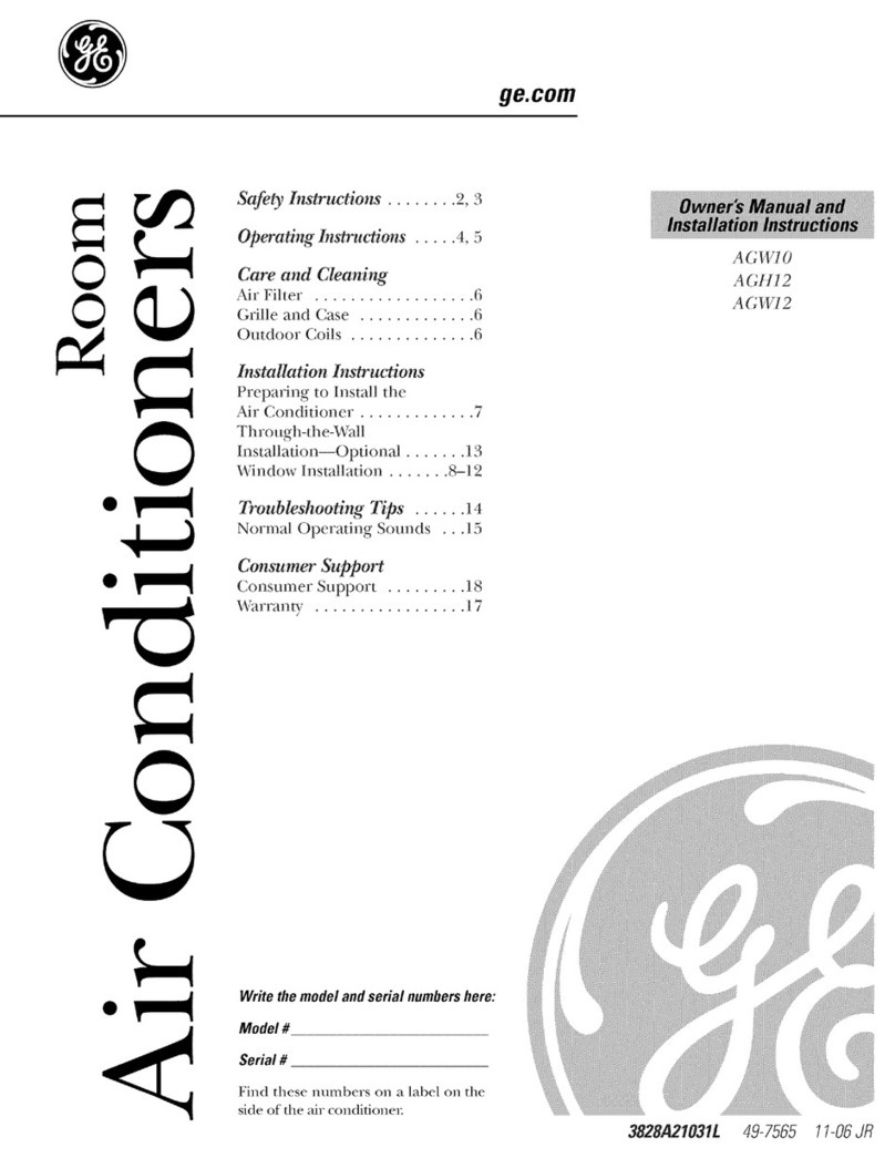 GE AGW10 Operating instructions