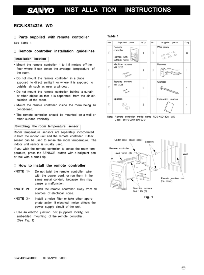 Sanyo RCS-KS2432A WD User manual