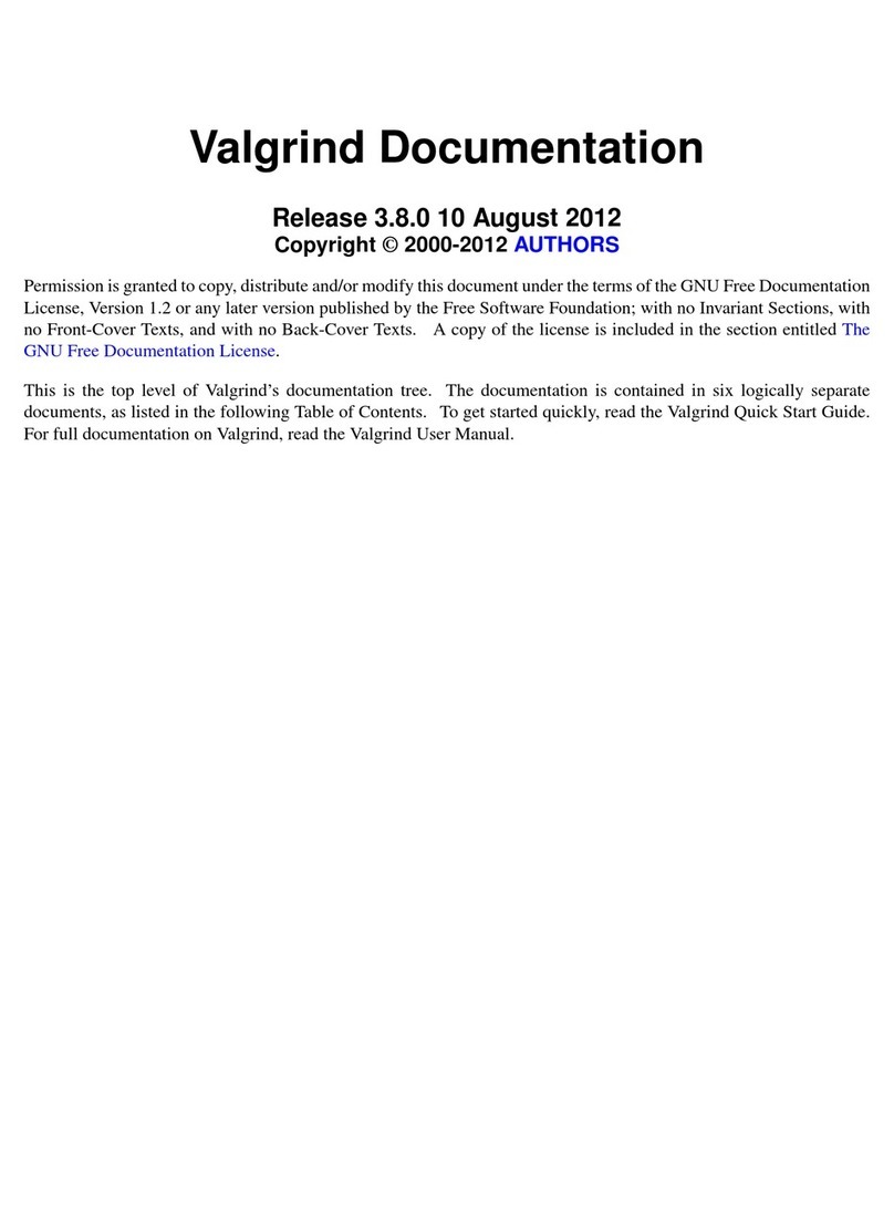 Valgrind Software quick start guide Valgrind Software quick start guide