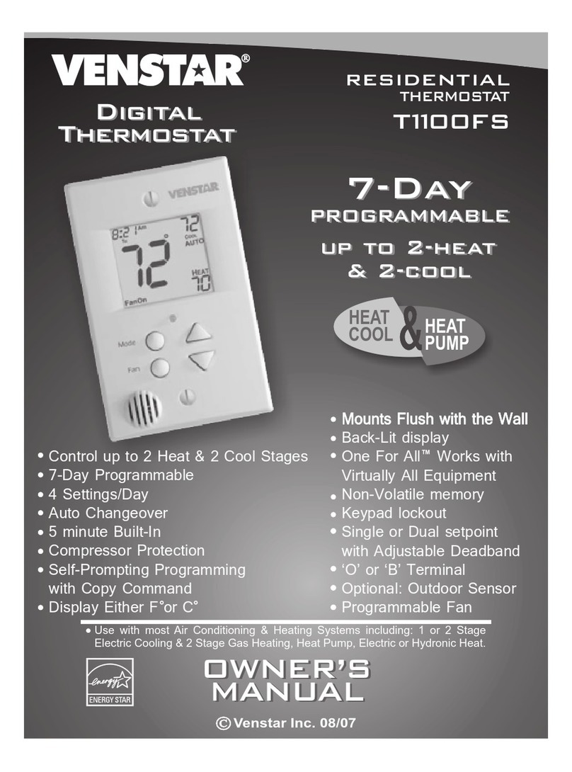Venstar T1100FS owner's manual