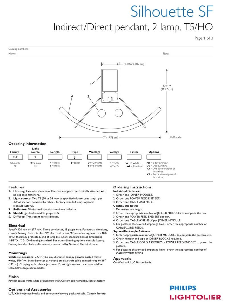 Lightolier Silhouette SF User manual