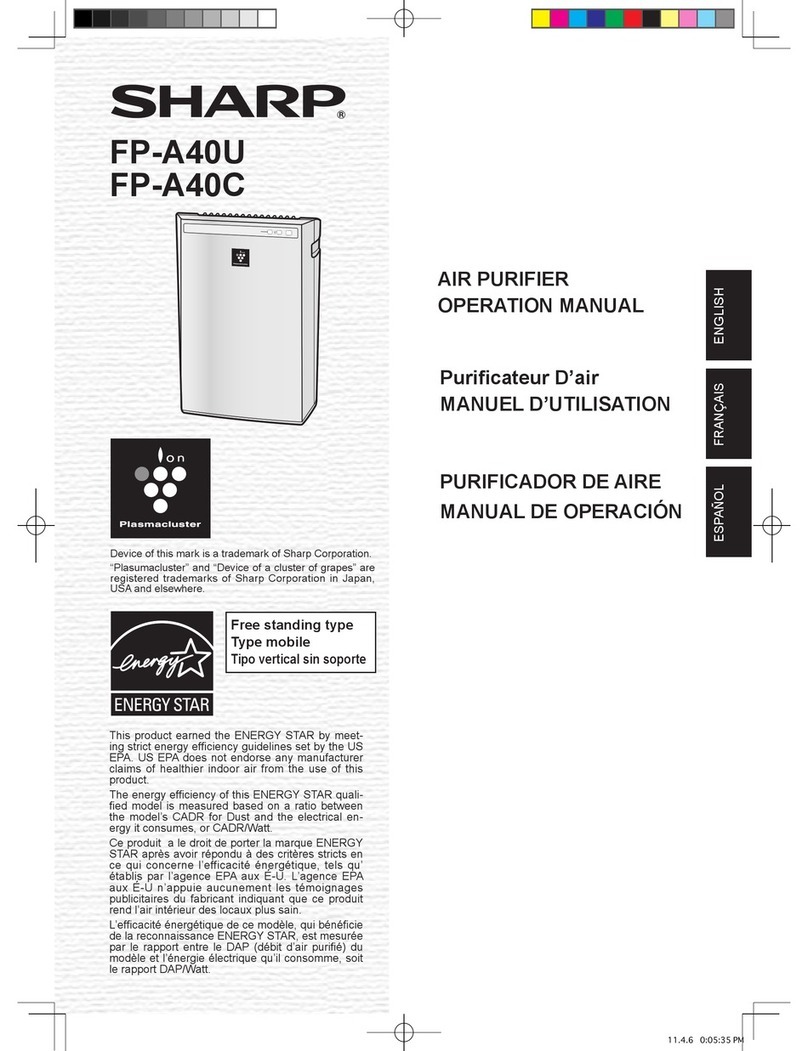 Sharp Plasmacluster FP-A40C User manual