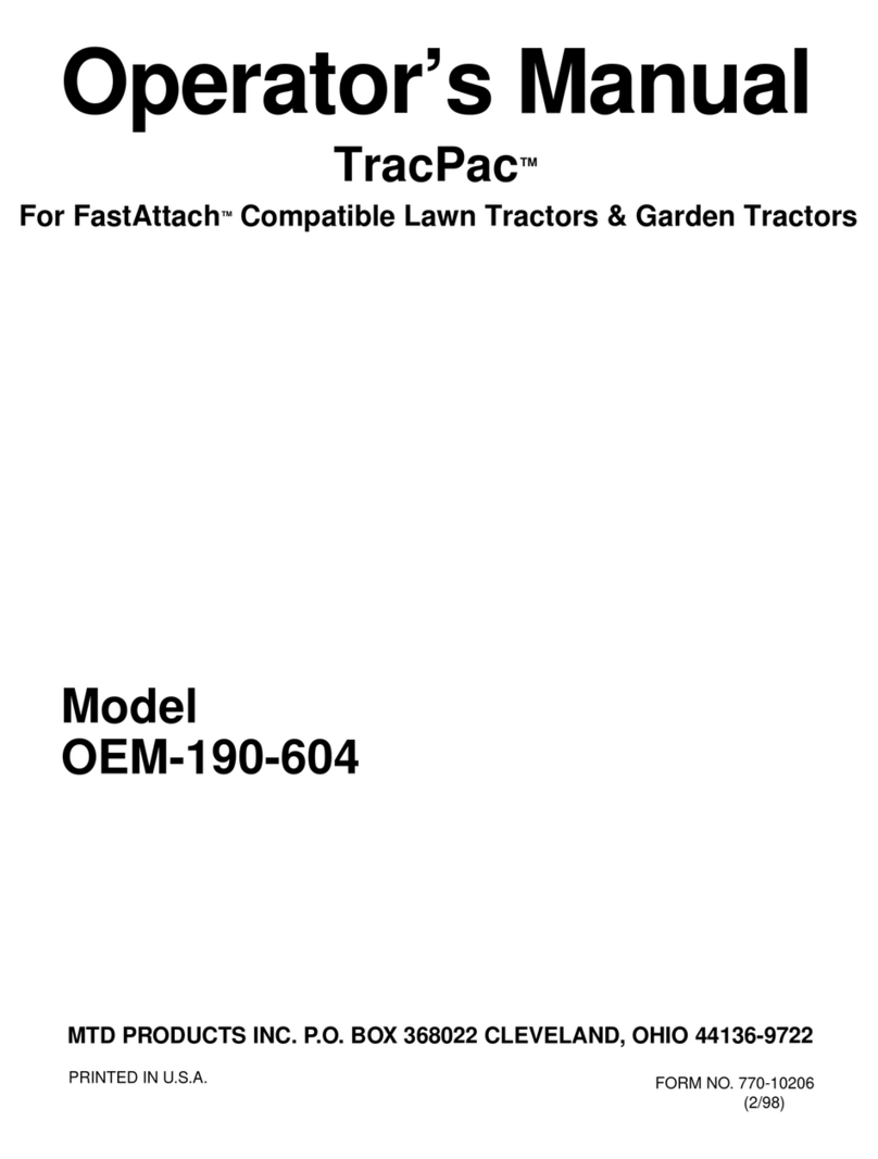 MTD TracPac OEM-190-604 Operator's manual