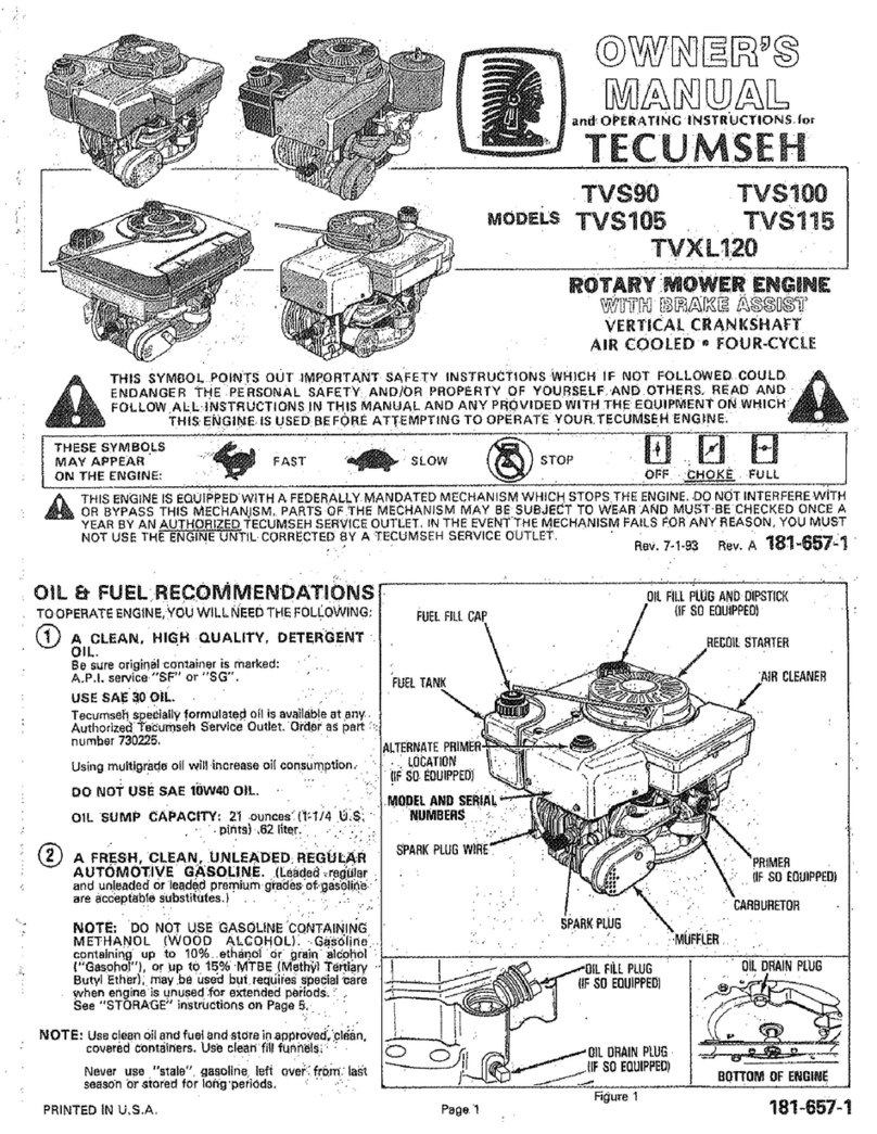 Tecumseh TVS100 User manual