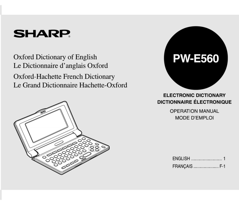 Sharp PW-E560 User manual Sharp PW-E560 User manual