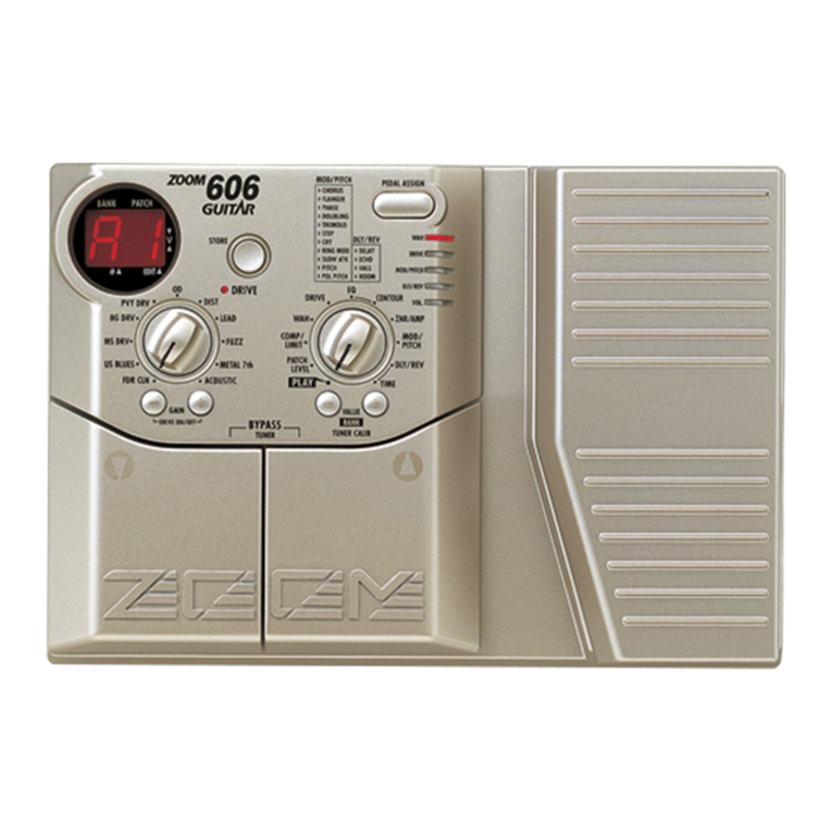 Zoom 606 Guitar User manual