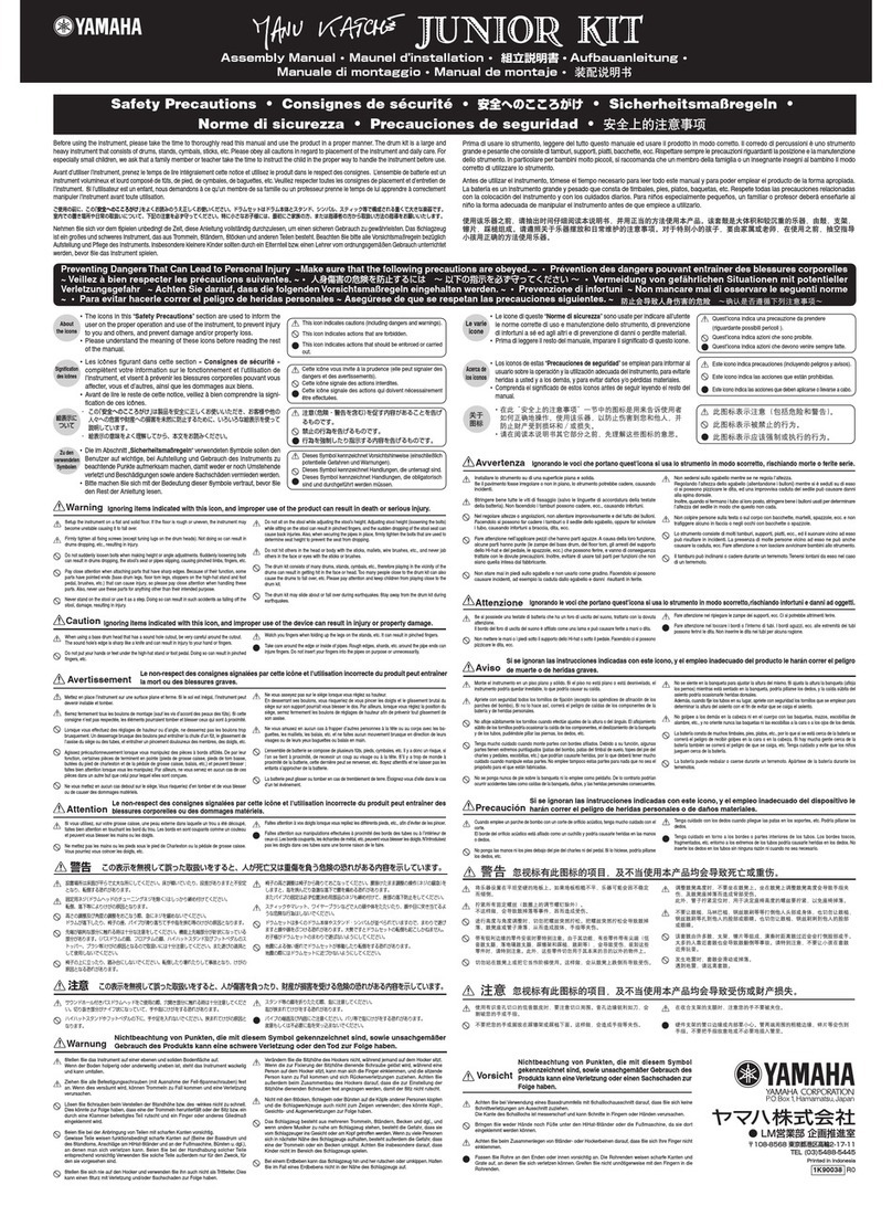 Yamaha JUNIOR KIT User manual