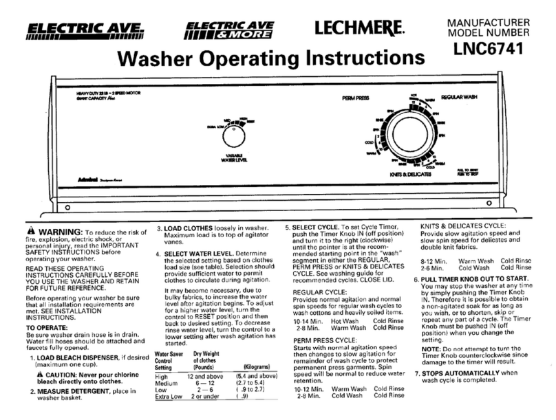 Admiral LN06741 operating instructions