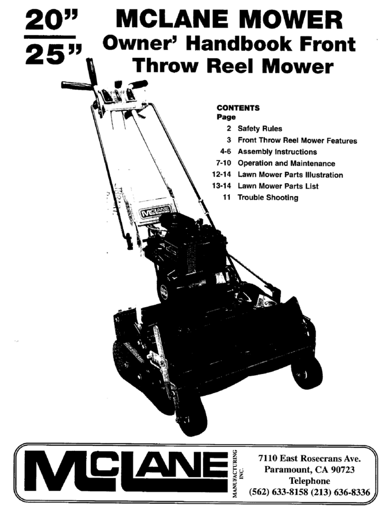 Mclane Throw Reel Mower User guide