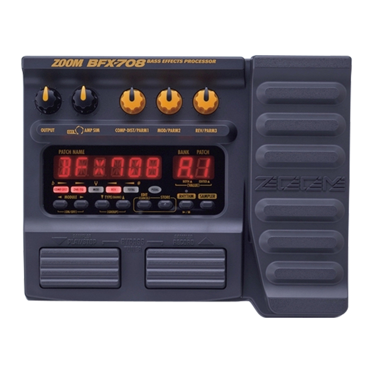 Zoom BFX-708 User manual