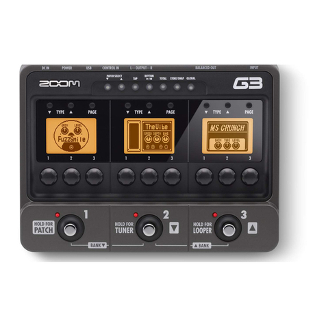 Zoom G3 User manual