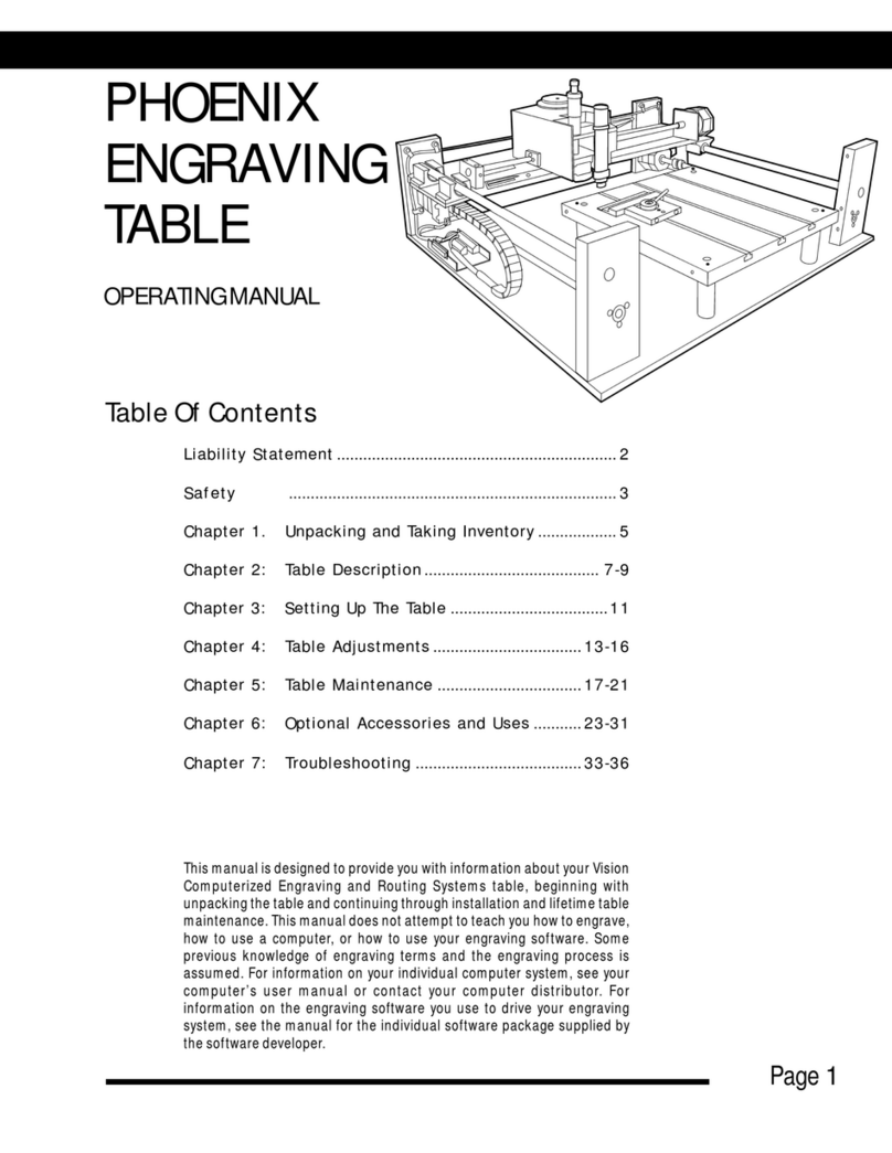 Vision PHOENIX TABLE User manual