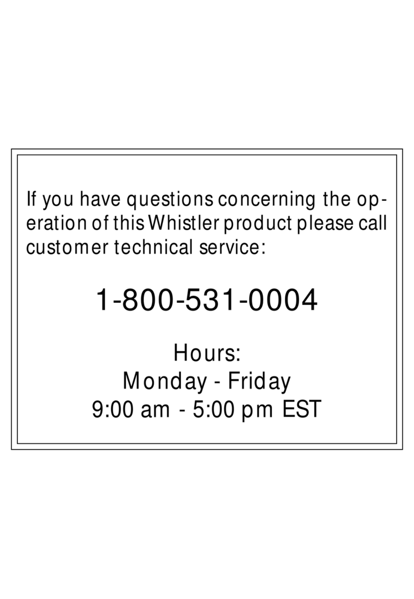 Whistler 1570 User manual
