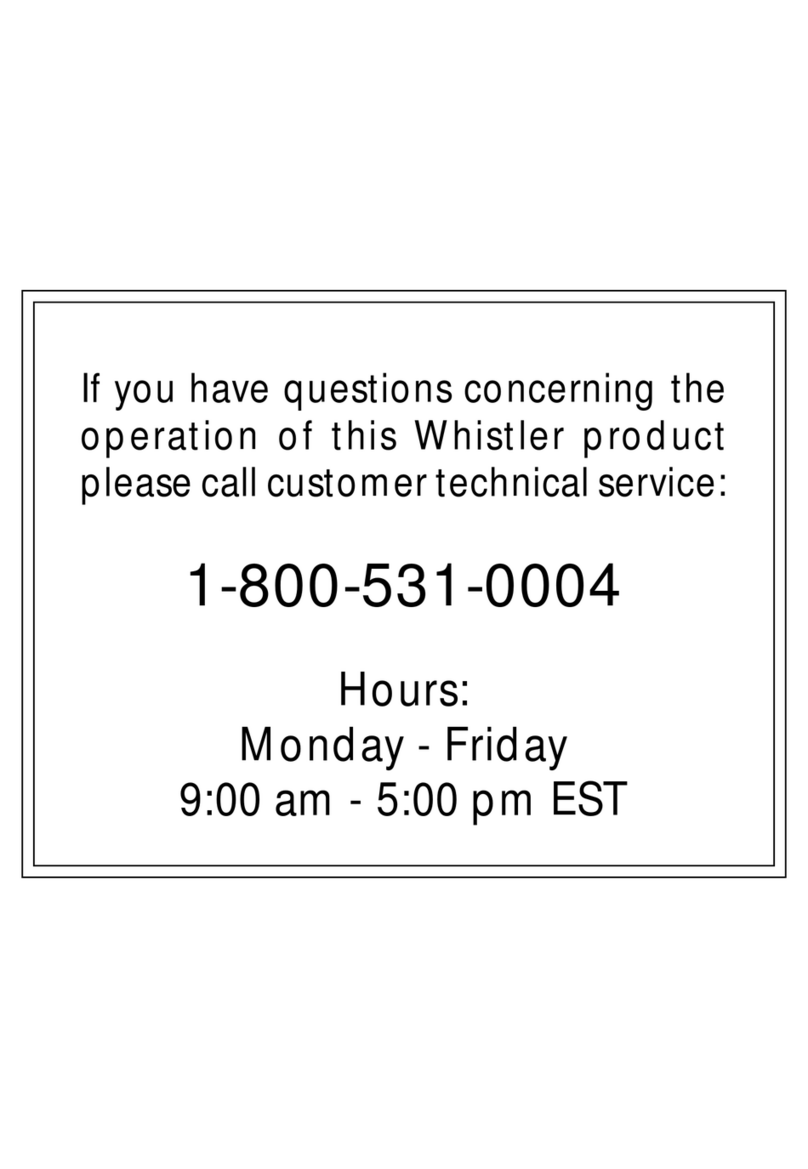 Whistler 1595SE User manual