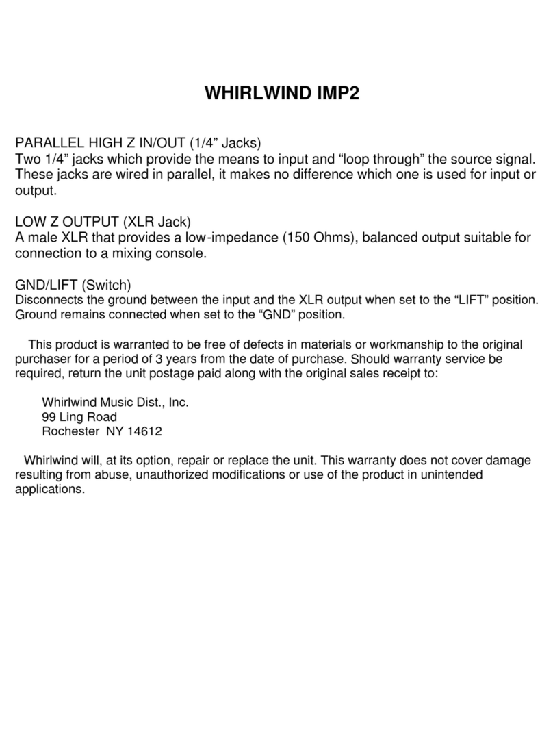 Whirlwind IMP 2 instruction sheet