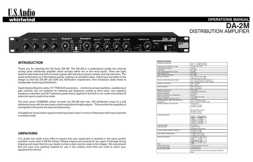 Whirlwind DA-2M User manual