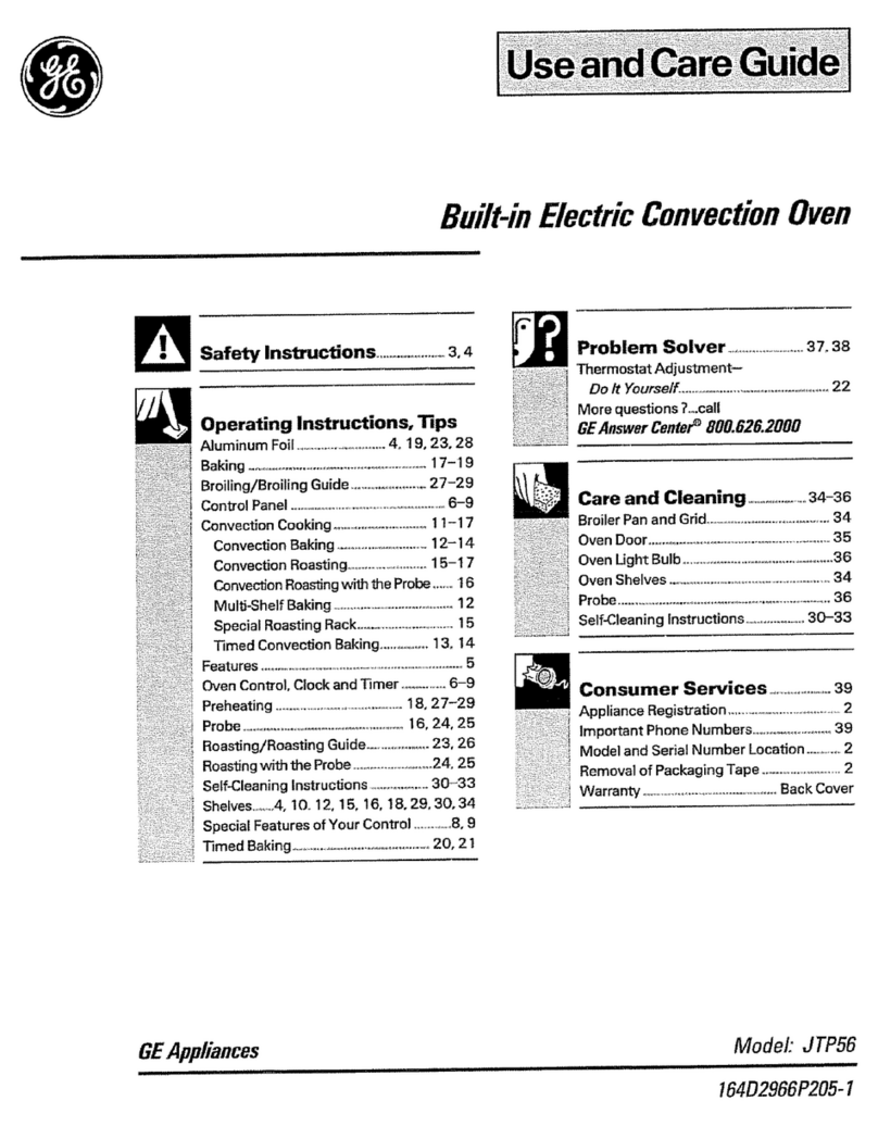 GE JTP56 User manual
