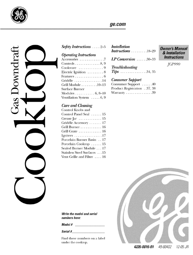 GE JGP990 User manual