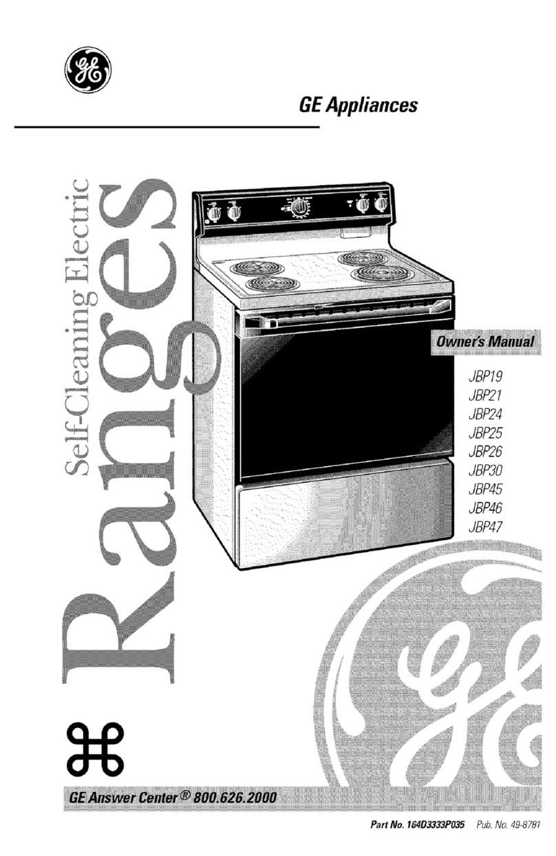 GE JBP19 User manual