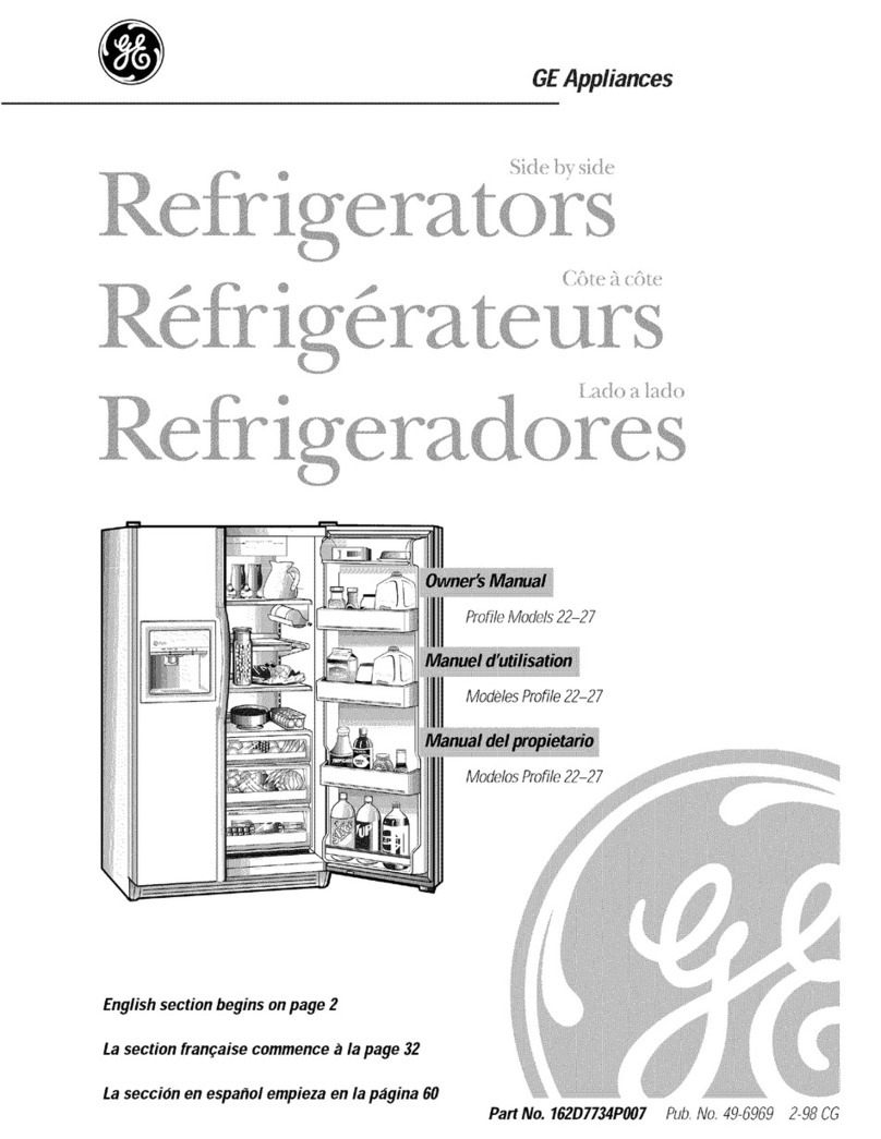 GE TFX25PRYDBB User manual