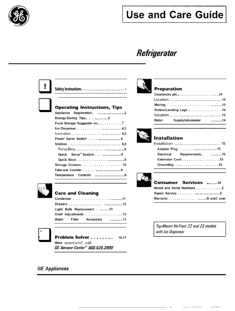 GE TBHA22RRELAD User manual