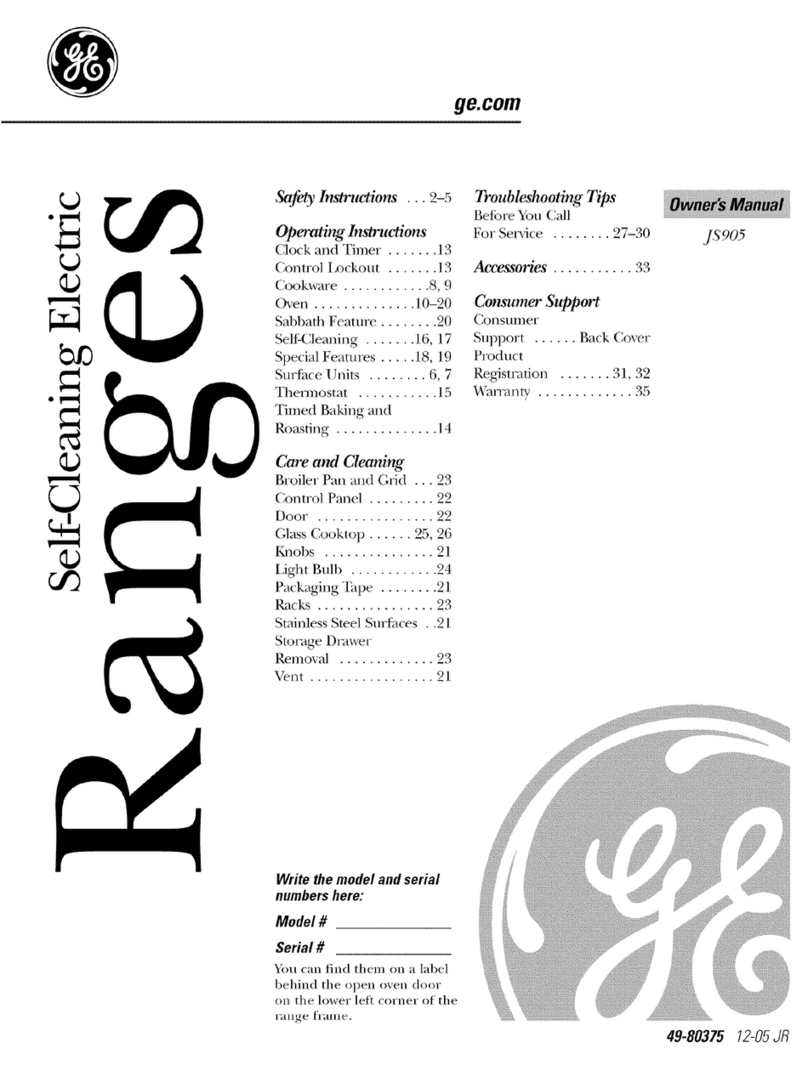 GE JS905 User manual