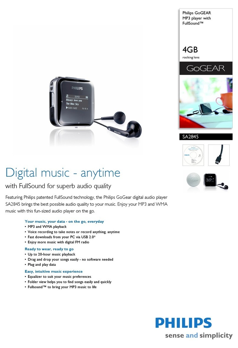 Philips GoGear SA2845 User manual