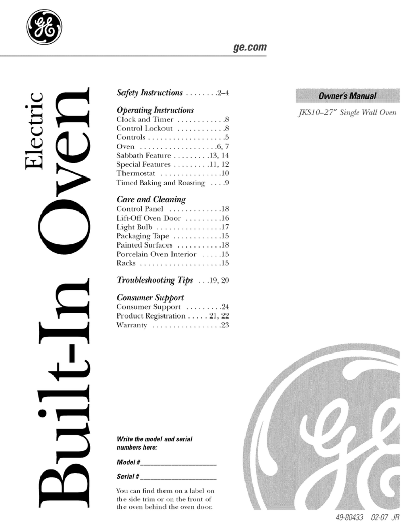 GE JKS10 User manual