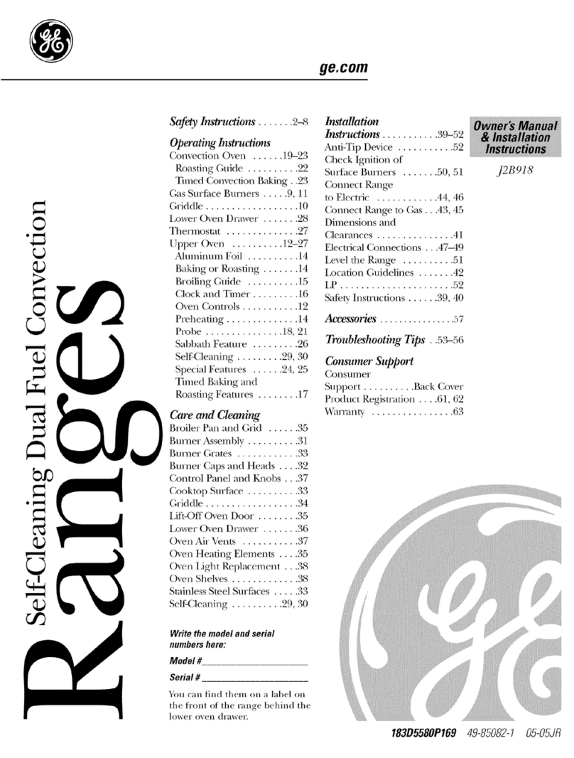 GE Profile J2B918 User manual