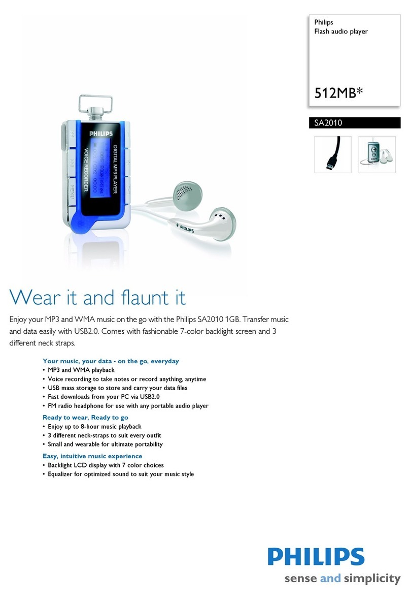 Philips SA2010 User manual