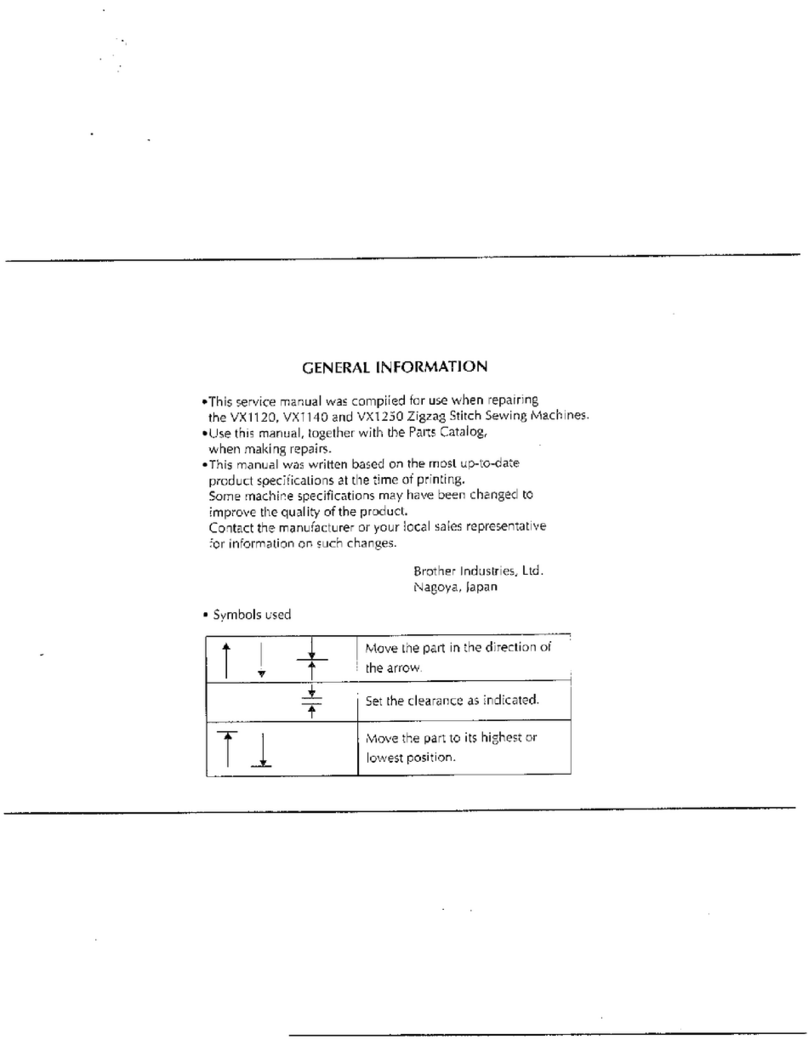 Brother VX1140 instructions
