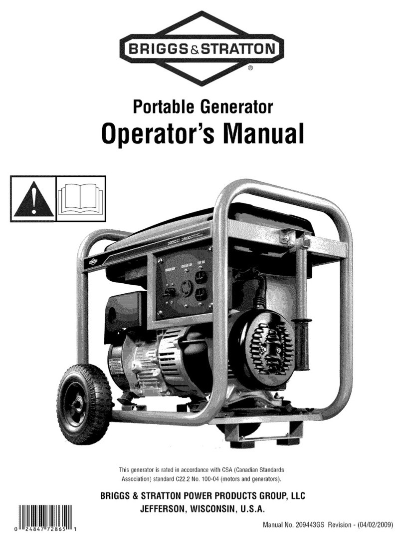 Briggs & Stratton Portable Generator User manual