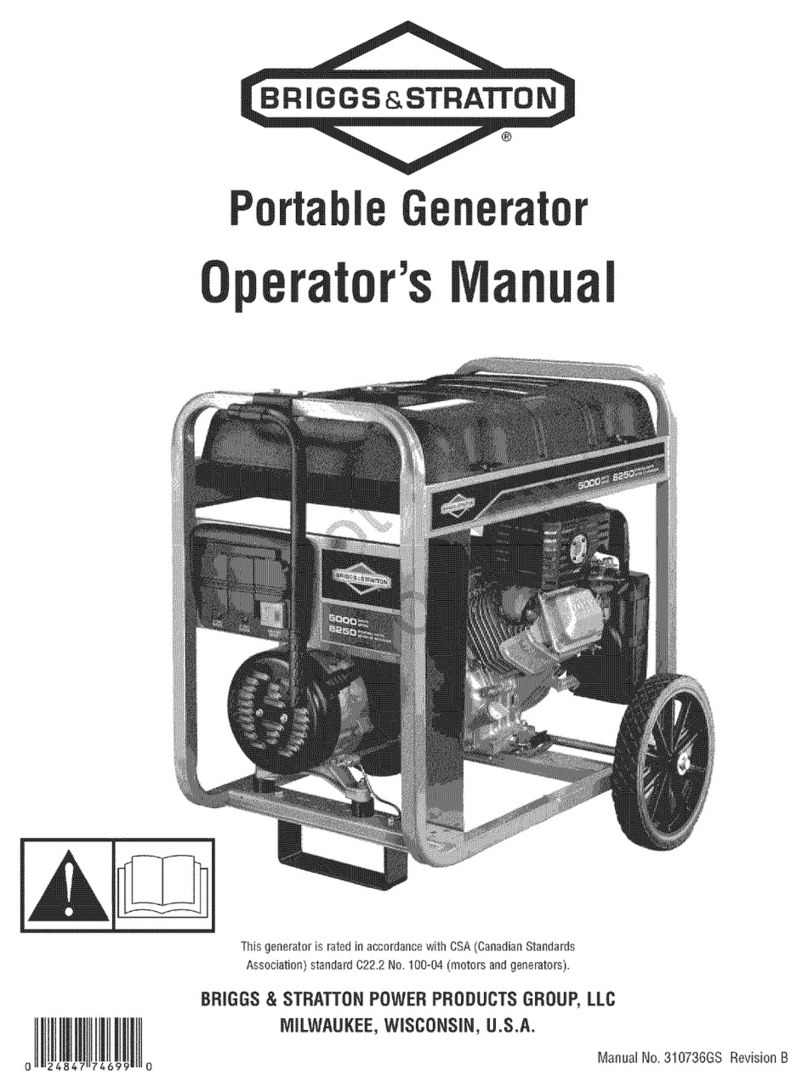 Briggs & Stratton Portable Generator User manual