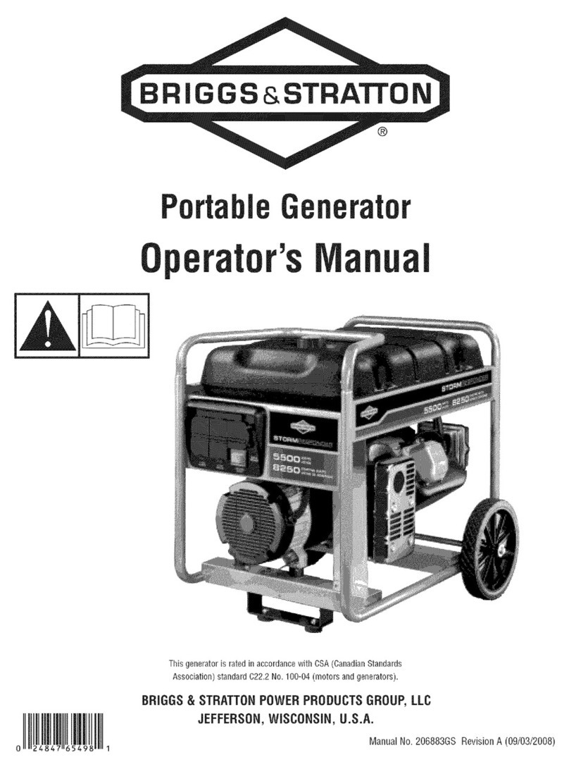 Briggs & Stratton Portable Generator Operator's manual
