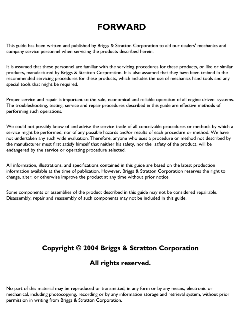 Briggs & Stratton 1938 User manual Briggs & Stratton 1938 User manual