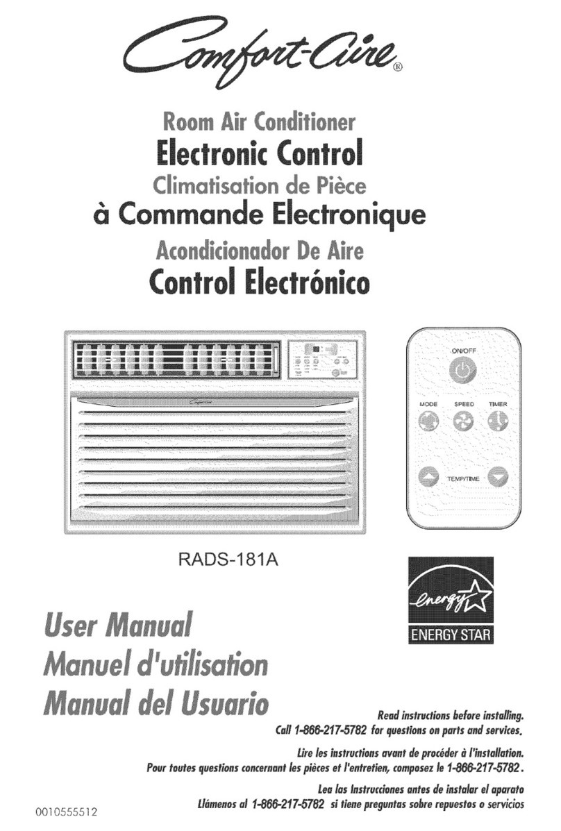 Comfortaire RADS-181A User manual Comfortaire RADS-181A User manual