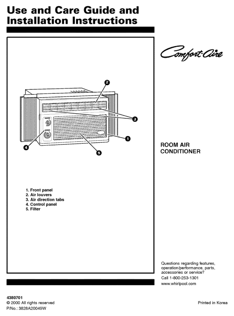 Comfortaire 3828A20049W Installation guide Comfortaire 3828A20049W Installation guide