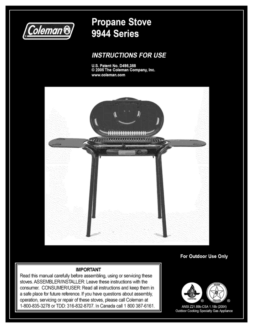 Coleman 9944 Series Instructions for use