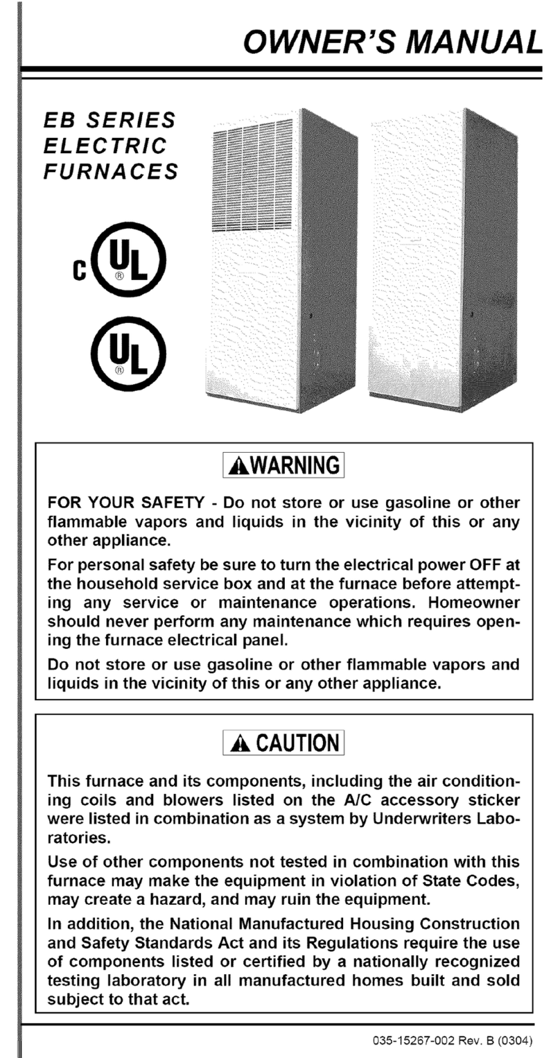 Evcon EB SERIES owner's manual