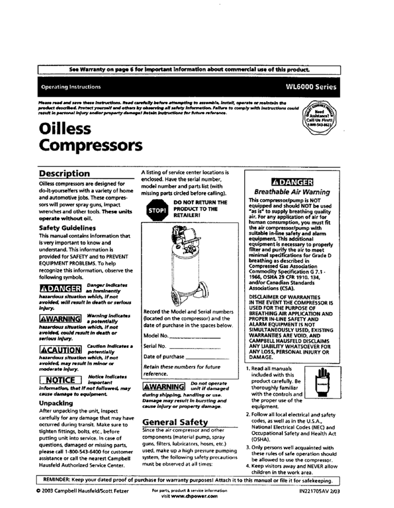 Campbell Hausfeld WL6000 series operating instructions Campbell Hausfeld WL6000 series operating instructions