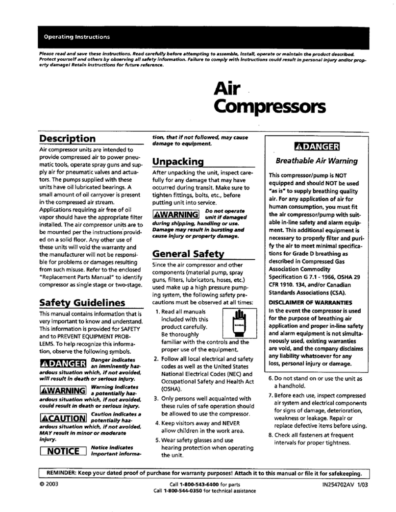 Campbell Hausfeld Portable Air Compressor User manual