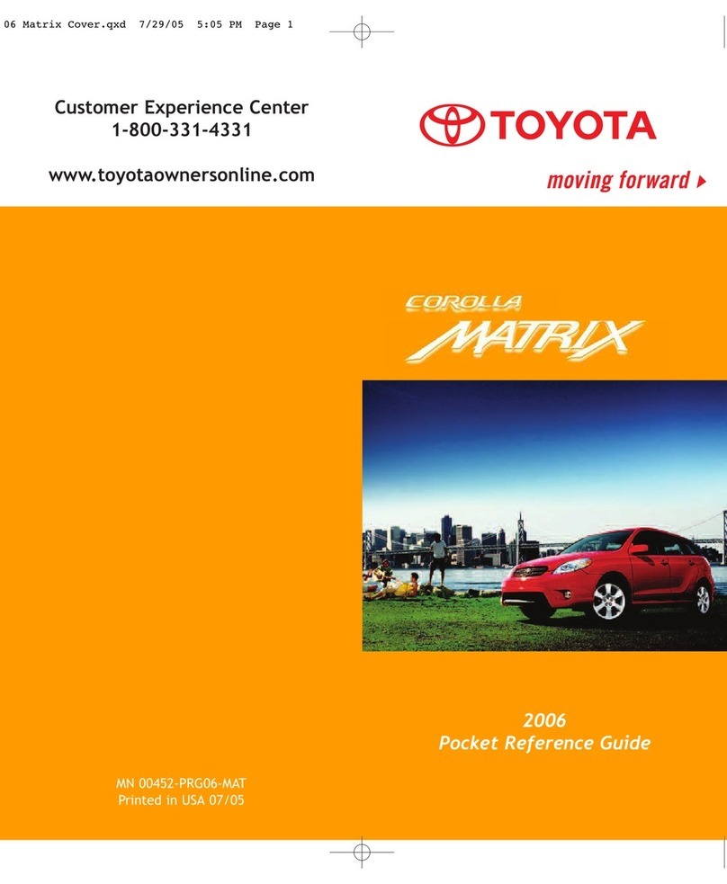 Toyota Corolla  guide Pocket reference guide