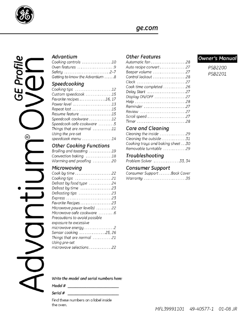 GE Profile Advantium PSB2200 User manual