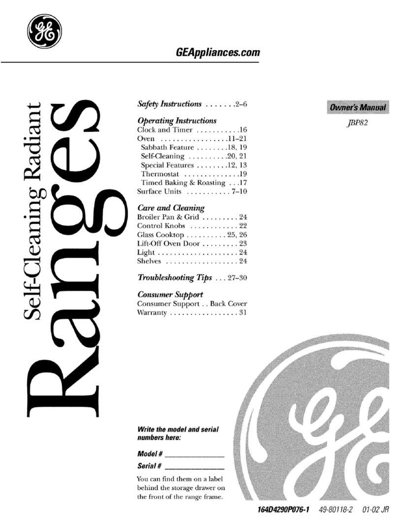 GE JBP82 User manual