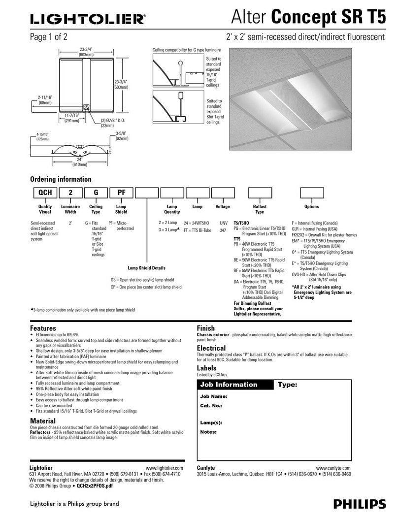 Philips Lightoiler Alter Concept SR T5 User manual
