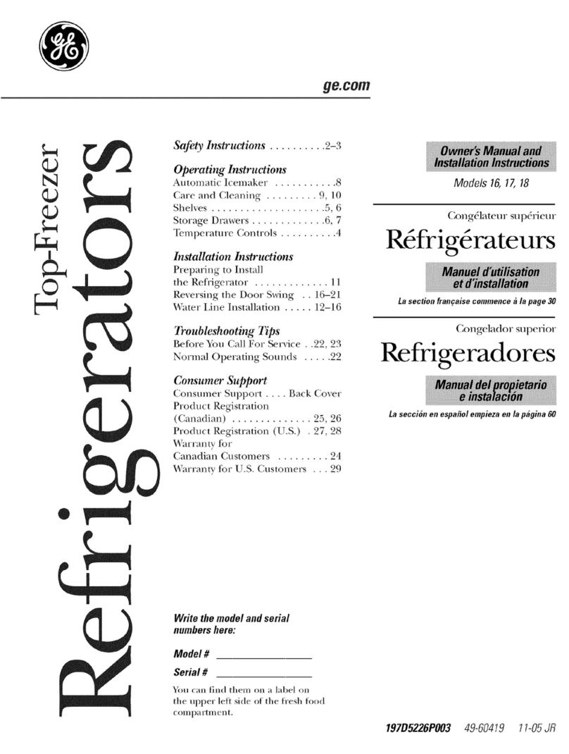 GE GTH18KBXBRCC and Operating instructions