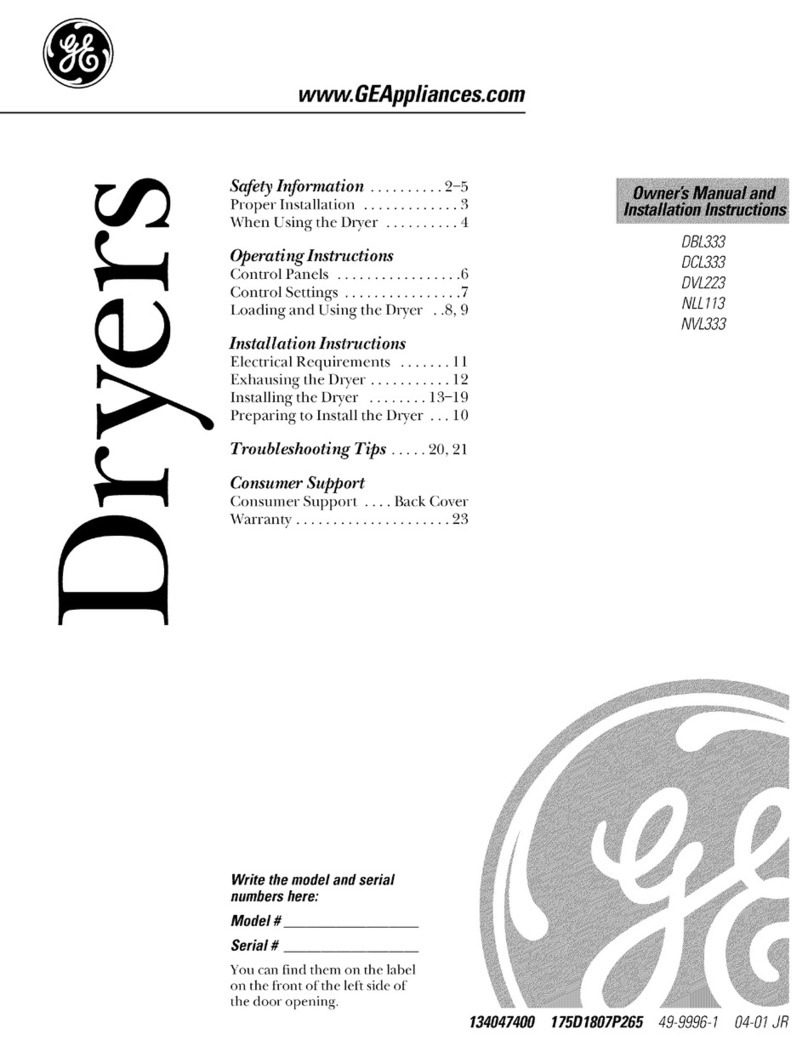 GE DBL333 Operating instructions