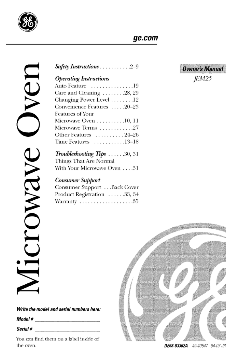 GE JEM25 User manual