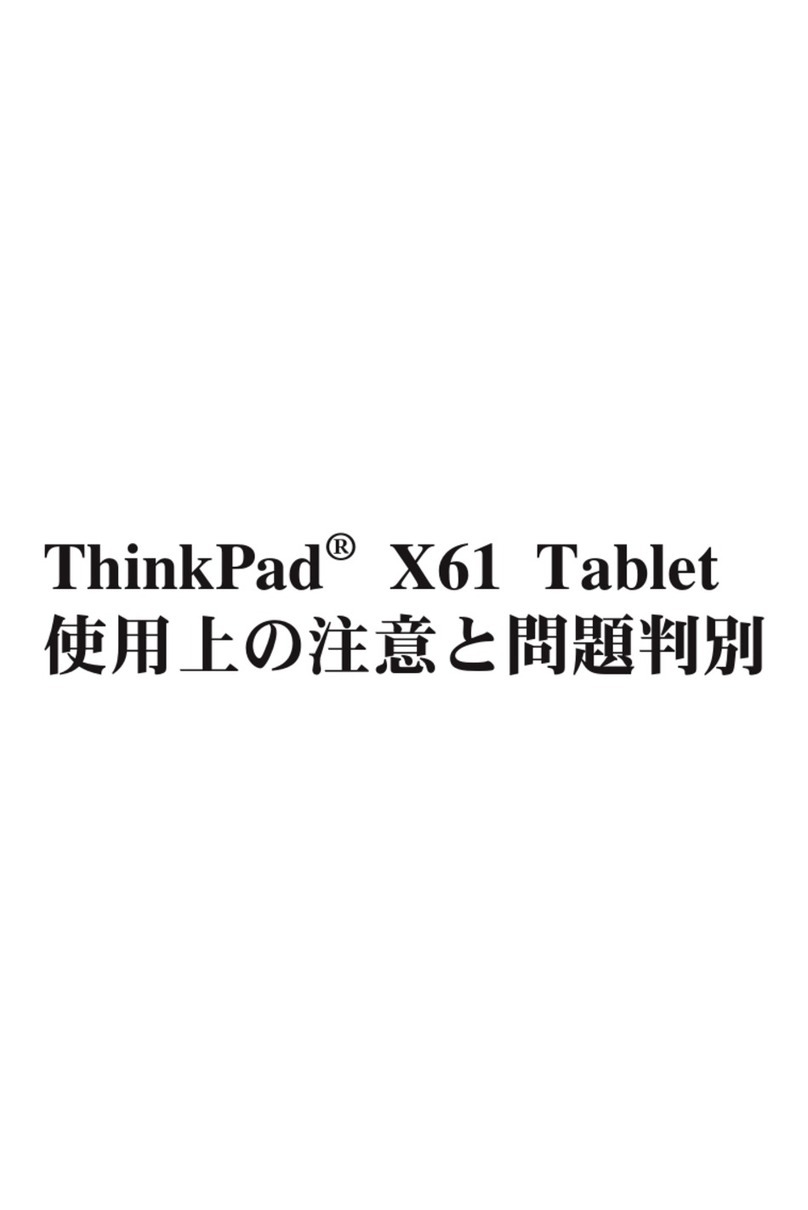 Lenovo ThinkPad X61 User manual