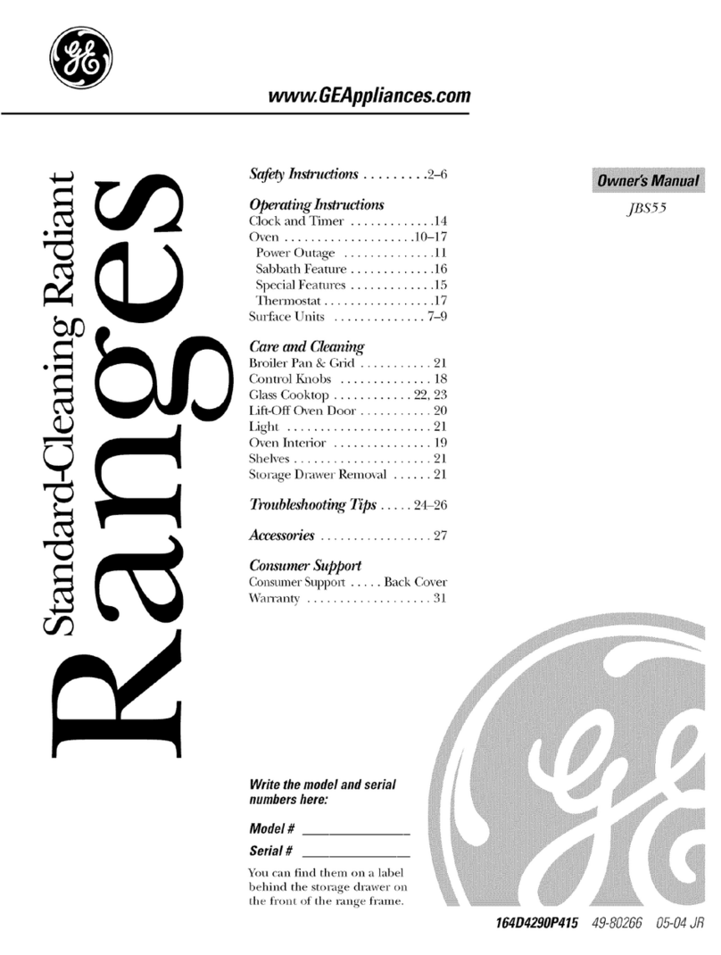 GE JCBS55 User manual